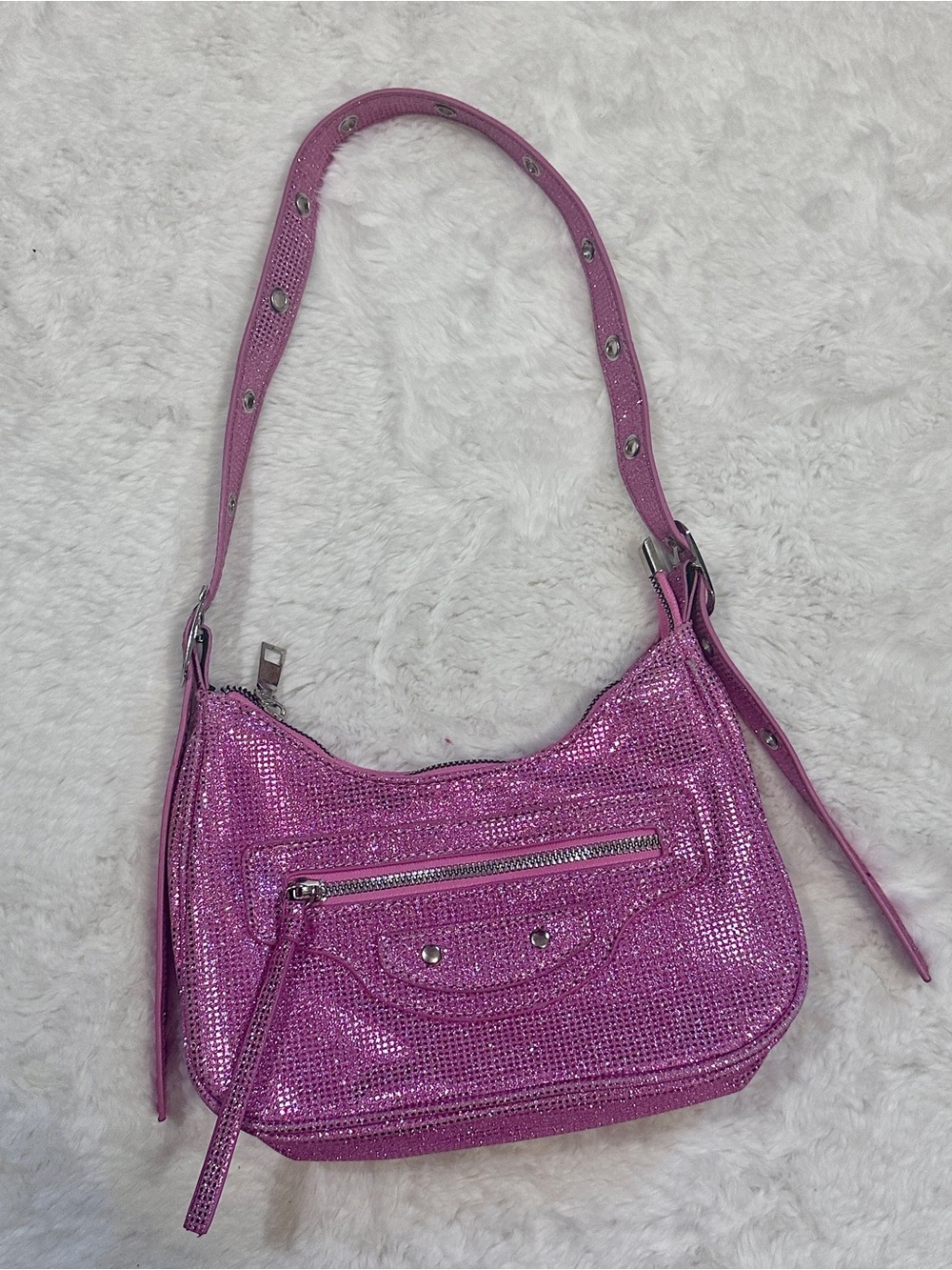 Pink Sparkly Shoulder Bag